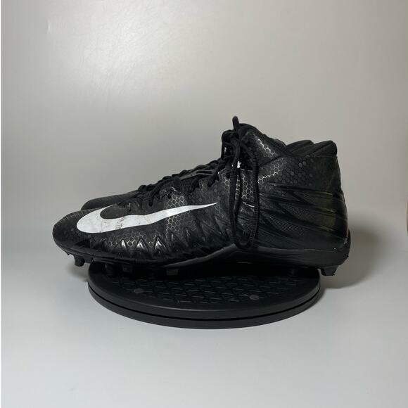 Mens Nike Alpha Menace Pro Football Cleats Size 13 Black White - Picture 1 of 7